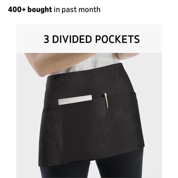 Black Kitchen Apron set of three. - Picture 4 of 8